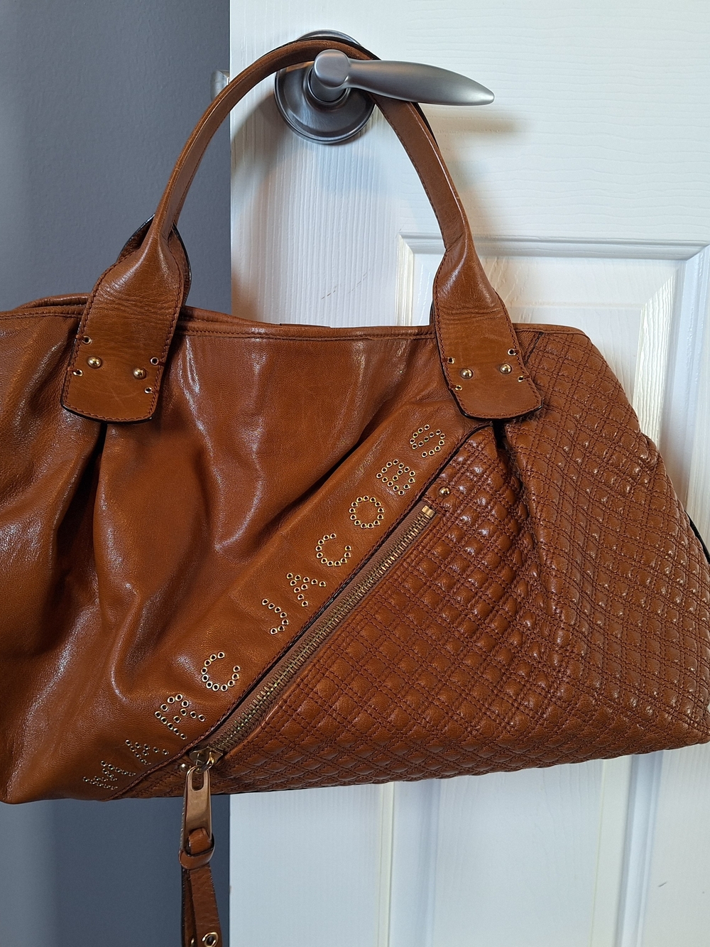 Marc Jacobs Cognac Quilted Leather Shoulder Bag - Picture 8 of 13
